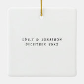 Fotobedekking Eerste gehuwde kerstnamenjaar Keramisch Ornament (Achterkant)