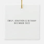 Fotobedekking Eerste Kerstmis als mama papa Keramisch Ornament (Achterkant)