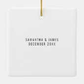 Fotobedekking Eerste Kerstmis Namaakjaar Keramisch Ornament (Achterkant)