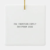 Fotobedekking Eerste Kerstmis Nieuw Thuisnaamjaar Keramisch Ornament (Achterkant)