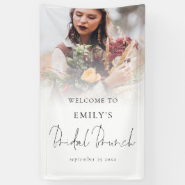 Fotobedekking Elegant Script Welcome Bridal Brunch Spandoek