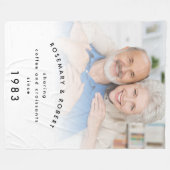 Fotobedekking - Koffiecroissants, jaarnamen Fleece Deken (Voorkant (Horizontaal))