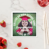 Fotobedekking - Modern Gefeliciteerd Afstuderen Servet (Insitu)