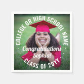 Fotobedekking - Modern Gefeliciteerd Afstuderen Servet (Voorkant)