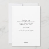 Fotobedekking newlyweds name monogramme elegant feestdagenkaart (Achterkant)