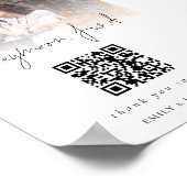 Fotobedekking Qr Code Honeymoon Fund Weddenschap Poster (Hoek)