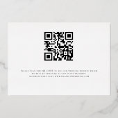 Fotobedekking QR-code Opslaan Datum Roos goud Folie Uitnodiging (Achterkant)