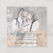 Fotobedekking QR Code Weddenschap RSVP Informatiekaartje (Voorkant)