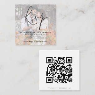 Fotobedekking QR Code Weddenschap RSVP Informatiekaartje