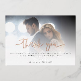 Fotobedekking Roos Gold Real Folie Hartelijk dank Folie Uitnodiging