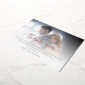 Fotobedekking Roos Gold Real Folie Hartelijk dank Folie Uitnodiging (Gedraaid)