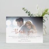 Fotobedekking Roos Gold Real Folie Hartelijk dank Folie Uitnodiging (Staand Voorkant)