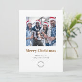 Fotobedrijf Logo QR-code Gold kerst Feestdagenkaart (Staand voorkant)
