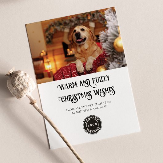 Fotobedrijf Warm en Fuzzy Vet Tech Pet Feestdagenkaart