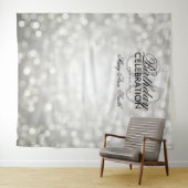 Fotobehang 30e verjaardag Zilveren glitters lichtj Wandkleed (In Situ (horizontaal))