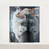 Fotobehang Ijsbeer Afscheid Feestje Wandkleed (Voorkant)