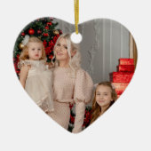 Fotobericht Gepersonaliseerd hart Ornament, 2-zijd Keramisch Ornament (Voorkant)