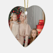 Fotobericht Gepersonaliseerd hart Ornament, 2-zijd Keramisch Ornament (Links)