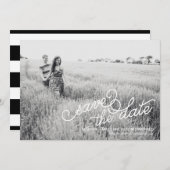 Fotobesparingskaart voor datum save the date (Voorkant / Achterkant)