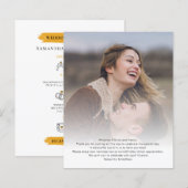 Fotobestemming bruiloft reisroute Kaart (Voorkant / Achterkant)