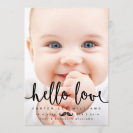 FOTOBIRTH-AANKONDIGING | Baby Boy Modern Script Aankondiging