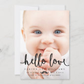 FOTOBIRTH-AANKONDIGING | Baby Boy Modern Script Aankondiging (Voorkant)