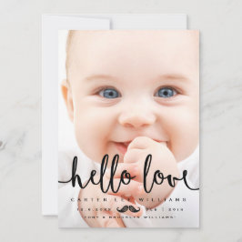 FOTOBIRTH-AANKONDIGING | Baby Boy Modern Script Aankondiging