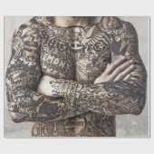 Fotobladen voor Tattoo van mannelijk lichaam Cadeaupapier (Vlak)