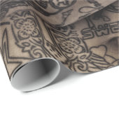 Fotobladen voor Tattoo van mannelijk lichaam Cadeaupapier (Rol Hoek)