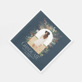 Fotoblauw botanische partij afstuderen 1 servet (Hoek)