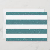 Fotoblauw en witte kerst feestdagenkaart (Achterkant)