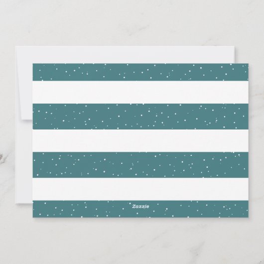 Fotoblauw en witte kerst feestdagenkaart (Achterkant)