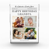 Fotoblok, krantenfotocollage voor opa fotoblokken (Voorkant)