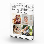 Fotoblok, krantenfotocollage voor opa fotoblokken (Rechts)