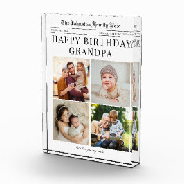 Fotoblok, krantenfotocollage voor opa fotoblokken