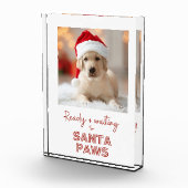 Fotoblok, Santa Paws hondenliefhebber kerstcadeau Fotoblokken (Rechts)