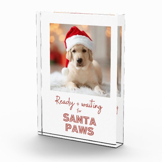 Fotoblok, Santa Paws hondenliefhebber kerstcadeau Fotoblokken (Rechts)