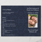 Fotoboek Huwelijksprogramma Marineblauw & Witte Da (Voorkant)