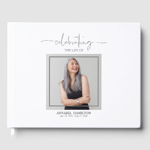 Fotoboek met kalligrafie voor herdenking en herinn gastenboek