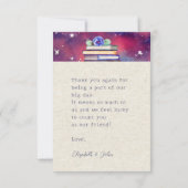 Fotoboeken en Rozen plakband Waterverf bruiloft to Bedankkaart (Achterkant)