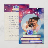 Fotoboeken en Rozen plakband Waterverf bruiloft to Bedankkaart (Voorkant / Achterkant)