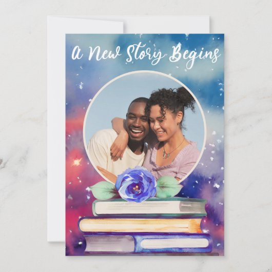 Fotoboeken en Rozen plakband Waterverf bruiloft to Kaart (Voorkant)