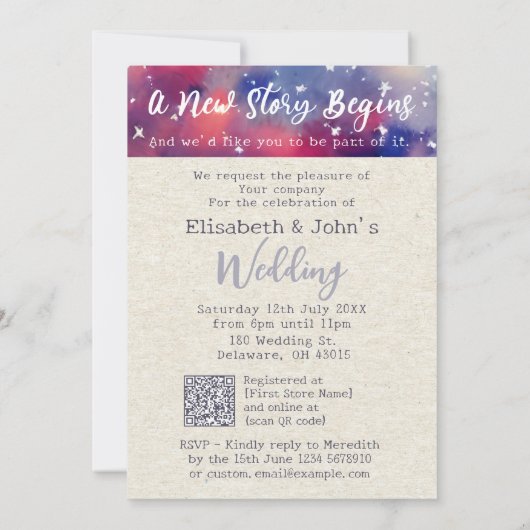 Fotoboeken en Rozen plakband Waterverf bruiloft to Kaart (Achterkant)