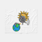 Fotobom! Schattige Schattigee totale zonsverduiste Fleece Deken (Voorkant (Horizontaal))