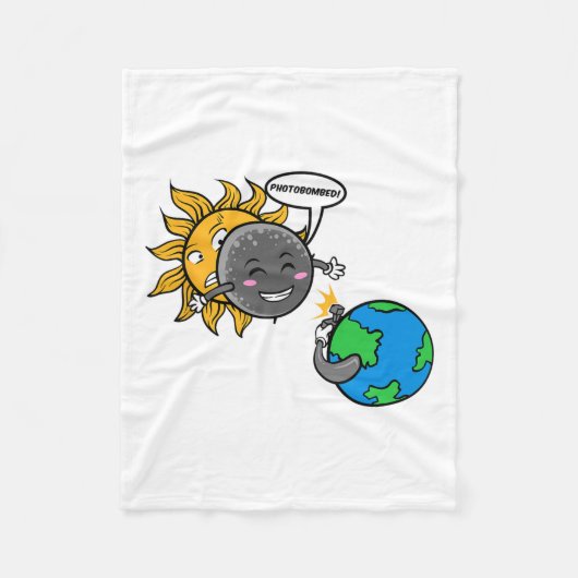 Fotobom! Schattige Schattigee totale zonsverduiste Fleece Deken (Voorkant)