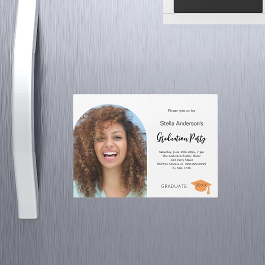Fotoboog afstudeerfeest 2025 magnetische uitnodiging