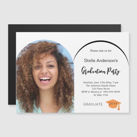 Fotoboog afstuderen 2025 magnetische uitnodiging (Voorkant / Achterkant)