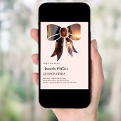 Fotoboog crème elegant Quinceanera Kaart