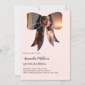 Fotoboog crème elegant Quinceanera Kaart (Voorkant)