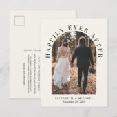 Fotoboog Huwelijksreceptie 'Gelukkig altijd daarna Aankondigingskaart (Voorkant / Achterkant)